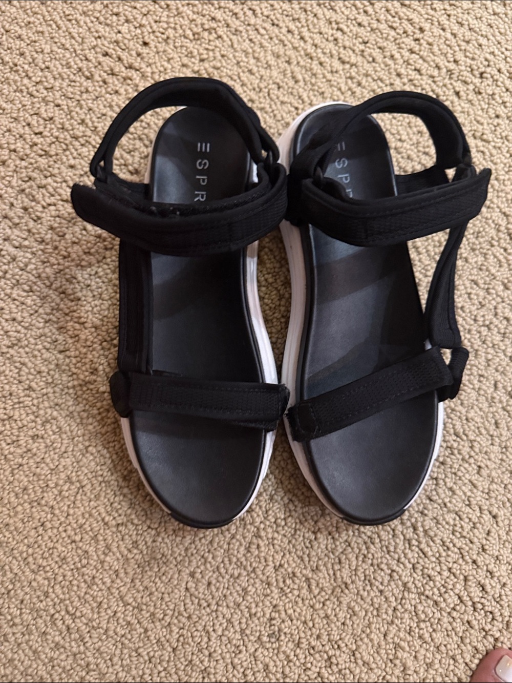 Esprit Black Women’s Adjustable Strap Sandals